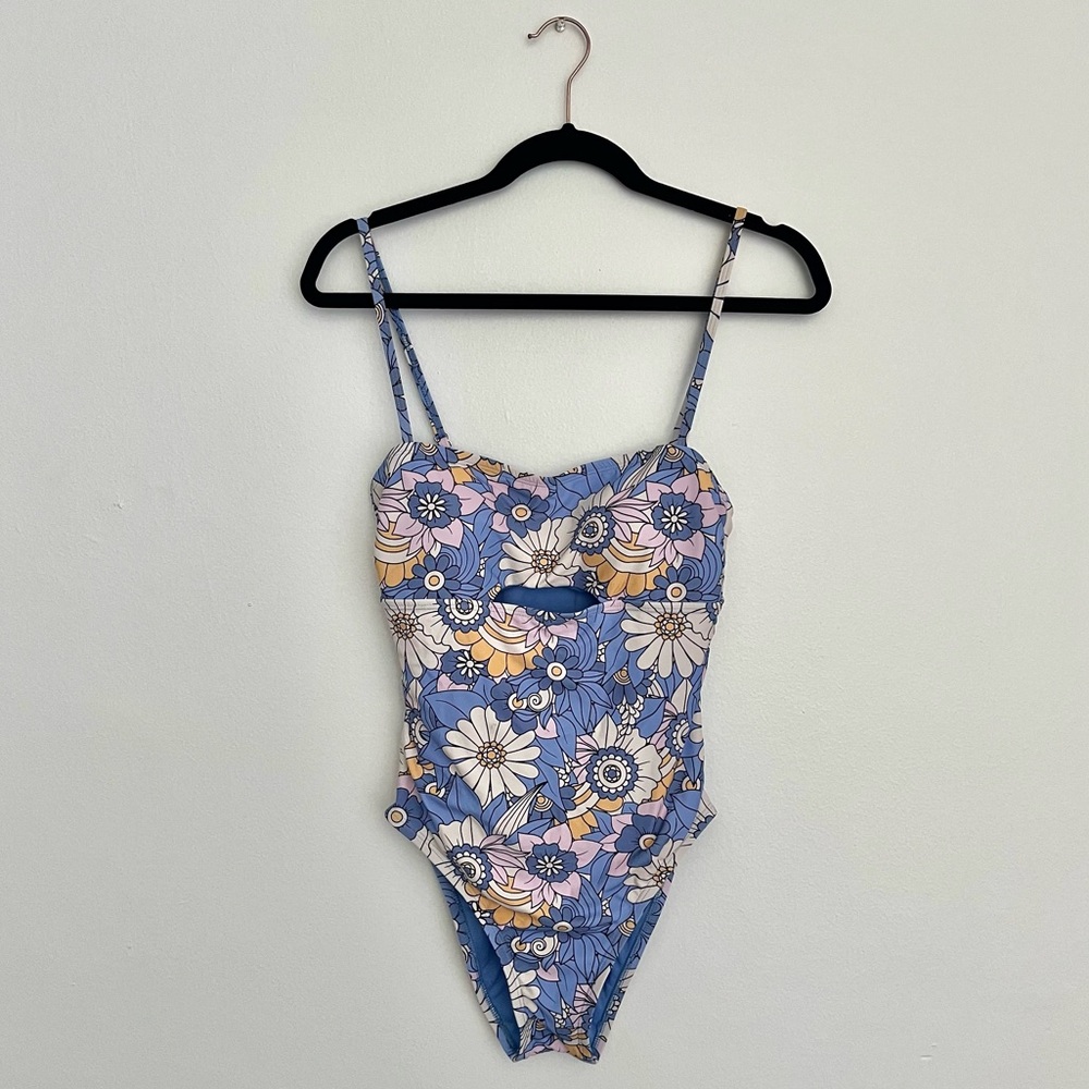 VYB Swim Abstract Floral Swimsuit